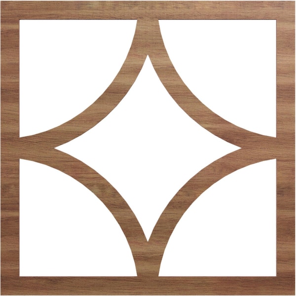 Ekena Millwork Statesman Wood Fretwork Pierced Ceiling Medallion, Walnut, 20"OD x 12 3/4"ID x 3/8"T CMWP20X20X0375STWA - main